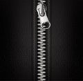 Zipper, black background