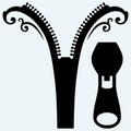 Zipper black symbols