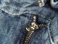 Zipper and Button - Fly Royalty Free Stock Photo