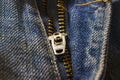 Zipper close up Royalty Free Stock Photo