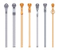 Zipper Collection Realistic Set Royalty Free Stock Photo