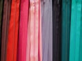 Zipper. Coloured zipper the background. Royalty Free Stock Photo