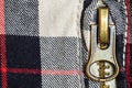 Zipper a detail of jeans close up Royalty Free Stock Photo