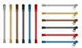 Zipper ,fastener vector illustration set /color variations / Vertical and horizontal Royalty Free Stock Photo