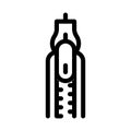Zipper Fly Icon Vector Outline Illustration Royalty Free Stock Photo