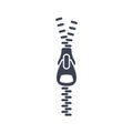 Zipper icon. vector symbol on white background