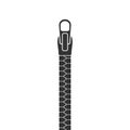 Zipper lock on clothes, isolate icon on a white background, vector Royalty Free Stock Photo