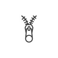 Zipper For Mattress line icon
