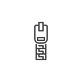 Zipper outline icon