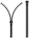 Zipper silhouette vector illustration Royalty Free Stock Photo