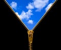 Zipper and sky Royalty Free Stock Photo