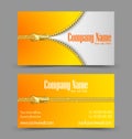 Zipper theme business card