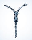 Zipper. Vector drawing Royalty Free Stock Photo