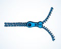 Zipper. Vector drawing Royalty Free Stock Photo