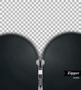 Zipper vector isolated on transparent background Royalty Free Stock Photo