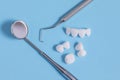 Zircon dentures , dental tools - Ceramic veneers - lumineers