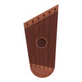 Zither icon cartoon vector. Gusli kantele