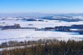 Zittau Mountains and Mountain Jested in winter Royalty Free Stock Photo
