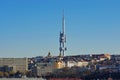 Landmark attraction in Prague: Zizkov Television Tower - Czech Republic Royalty Free Stock Photo