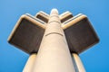 Zizkov Television Tower in Prague, Czech Republic. Bottom view Royalty Free Stock Photo