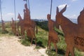 Monument to the pilgrims on the way to Santiago