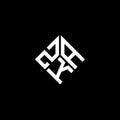 ZKA letter logo design on black background. ZKA creative initials letter logo concept. ZKA letter design Royalty Free Stock Photo