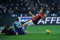 Zlatan Ibrahimovic in action during the match Royalty Free Stock Photo