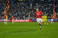 Zlatan Ibrahimovic (Feyenoord) Game moments in match 1 8 finals of the Europa League between FC Rostov and Royalty Free Stock Photo
