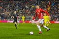 Zlatan Ibrahimovic (Feyenoord) Game moments in match 1 8 finals of the Europa League between FC Rostov and Royalty Free Stock Photo