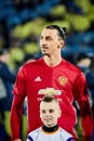 Zlatan Ibrahimovic (Feyenoord) in match 1 8 finals of the Europa League between FC Rostov and Manchester United Royalty Free Stock Photo