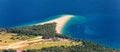 Zlatni Rat Golden Cape or Golden Horn famous turquoise beach in Bol town on Brac island, Dalmatia, Croatia. Zlatni Rat sandy Royalty Free Stock Photo