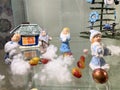 Zlatoust, Chelyabinsk region, Russia, January, 19, 2020. Vintage Christmas toys made of cotton wool