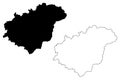 Zlin Region Bohemian lands, Czechia, Regions of the Czech Republic map vector illustration, scribble sketch ZlÃÂ­n map