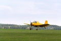 Zlin Z-37 Cmelak Czech agricultural airplane used as crop duster flying Royalty Free Stock Photo