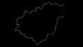 Zlinsky Kraj Czech Republic region map outline animation