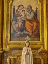 Zloty Potok, Poland, July 30, 2023: Interior of the church of St. John the Baptist in Zloty Potok, Poland. The side altar