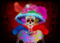 Catrina La Calavera. Catrina is a character of the mexican popular culture that represent the death and is part of the collective