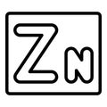 Zn complex icon outline vector. Mineral supplement