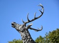 ZNAMENSK, RUSSIA. Fragment of a sculpture of a deer, Velau symbol