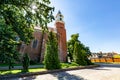 Znin, kujawsko pomorskie / Poland - August, 13, 2020: Catholic Church in a small town. Christian temple in Central Europe