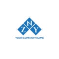 ZNY letter logo design on WHITE background. ZNY creative initials letter logo concept. Royalty Free Stock Photo