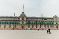 Zocalo Constitution Square and National Palace Spanish: Palacio Nacional, Mexico City CDMX - may 2023