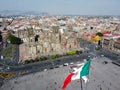 Zocalo and Metropolitan Cathedral, Mexico City, Mexico Royalty Free Stock Photo