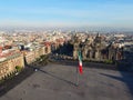 Zocalo and Metropolitan Cathedral, Mexico City, Mexico Royalty Free Stock Photo