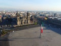 Zocalo and Metropolitan Cathedral, Mexico City, Mexico Royalty Free Stock Photo