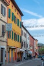 Zocca tourist town in the mountains of Modena birthplace of rock star vasco rossi