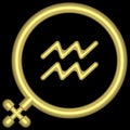 Zodiac Aquarius 001 Royalty Free Stock Photo