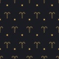 Zodiac Aries seamless pattern background