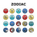 Zodiac Astrological Sign Animal Icons Set Vector Royalty Free Stock Photo