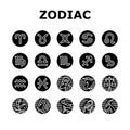 Zodiac Astrological Sign Animal Icons Set Vector Royalty Free Stock Photo